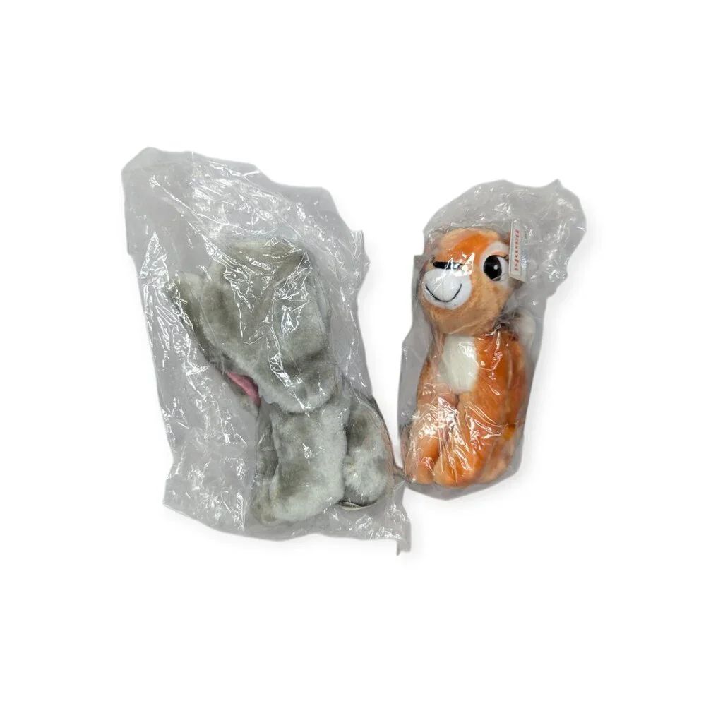 Vintage 1980s Disney Bambi & Dumbo Plush In Original Packaging with Tags 7